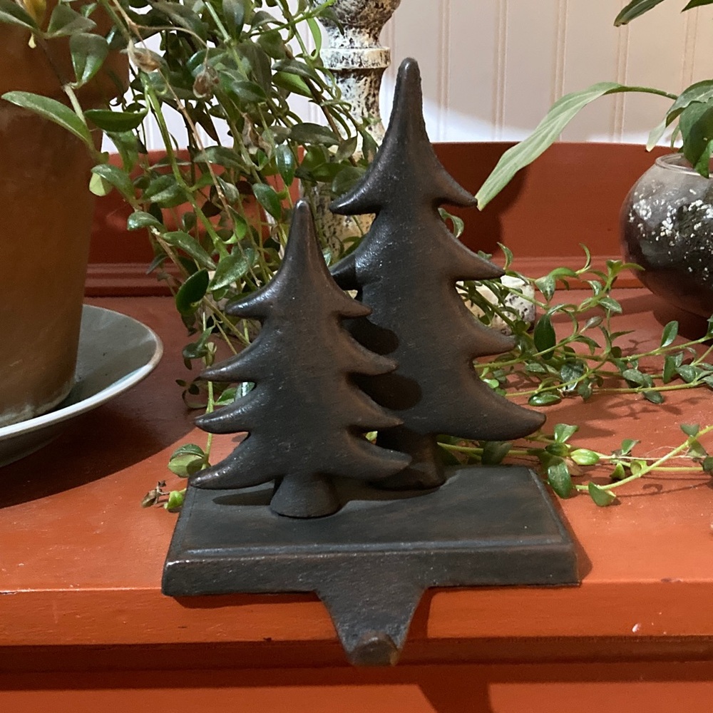 Rustic Christmas Tree Stocking Holder